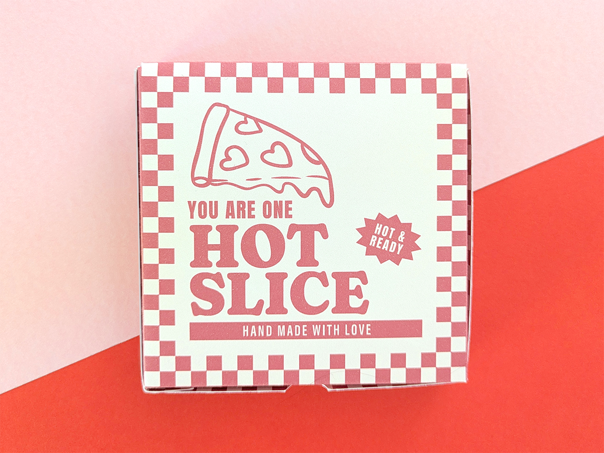 DIY Valentine’s Day Pizza Gift Box Template Printable